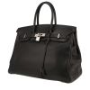 Bolso de mano Hermès  Birkin 35 cm en cuero Evergrain negro - 00pp thumbnail