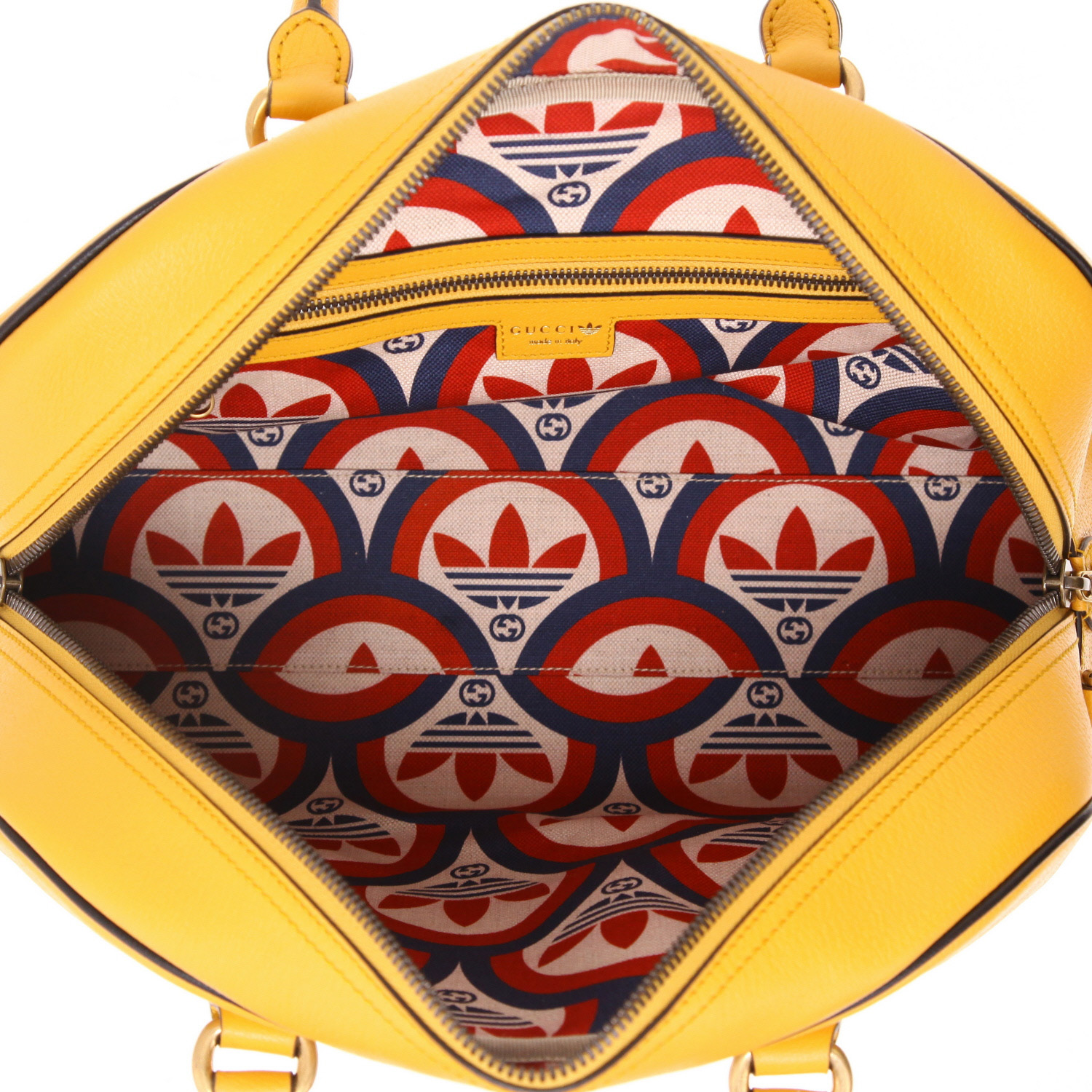 Bolso de mano Gucci  Duffle en cuero amarillo - Detail D3