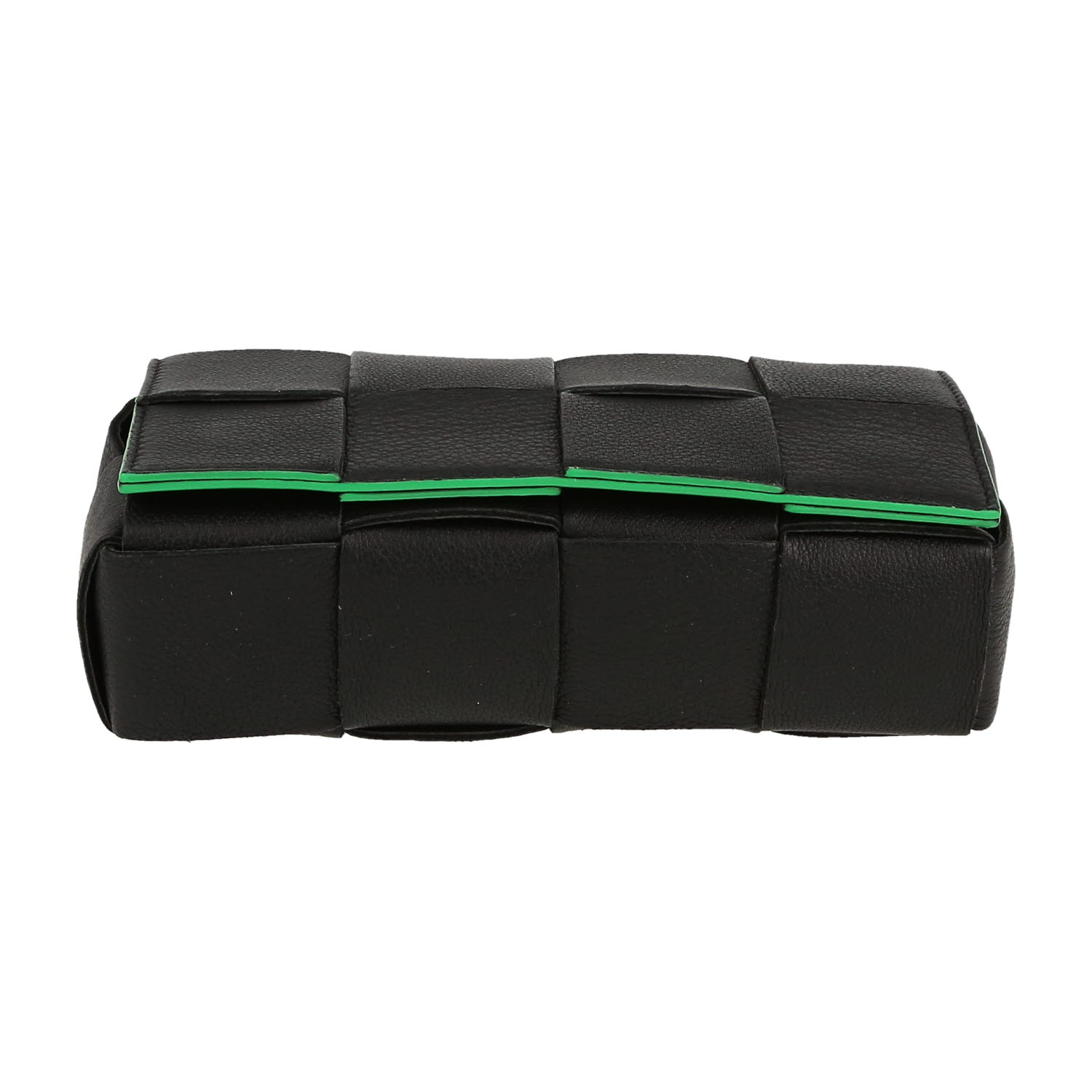 Bolsito-cinturón Bottega Veneta  Cassette en cuero intrecciato negro - Detail D1