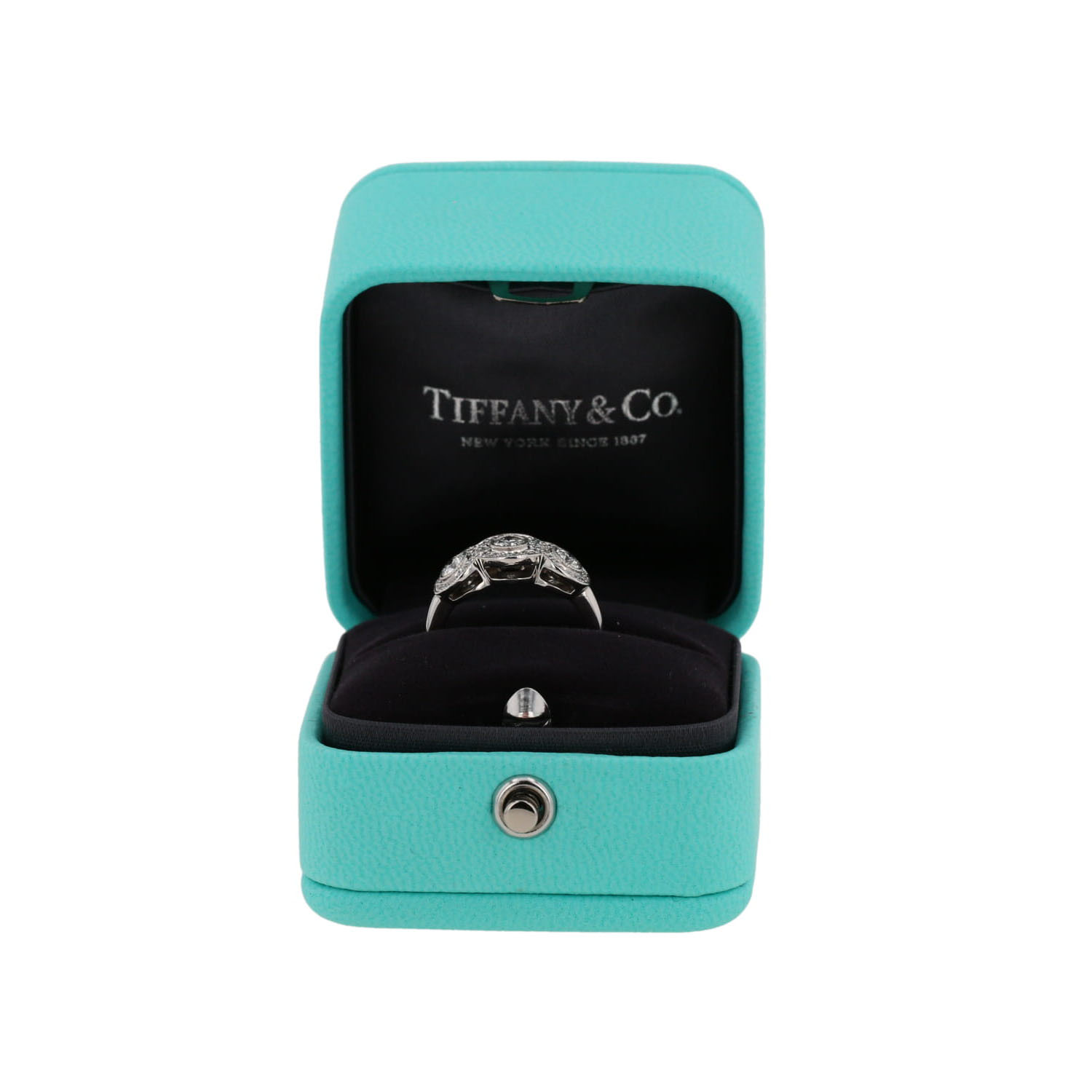 Bague Tiffany & Co Circlet en platine et diamants - Detail D2