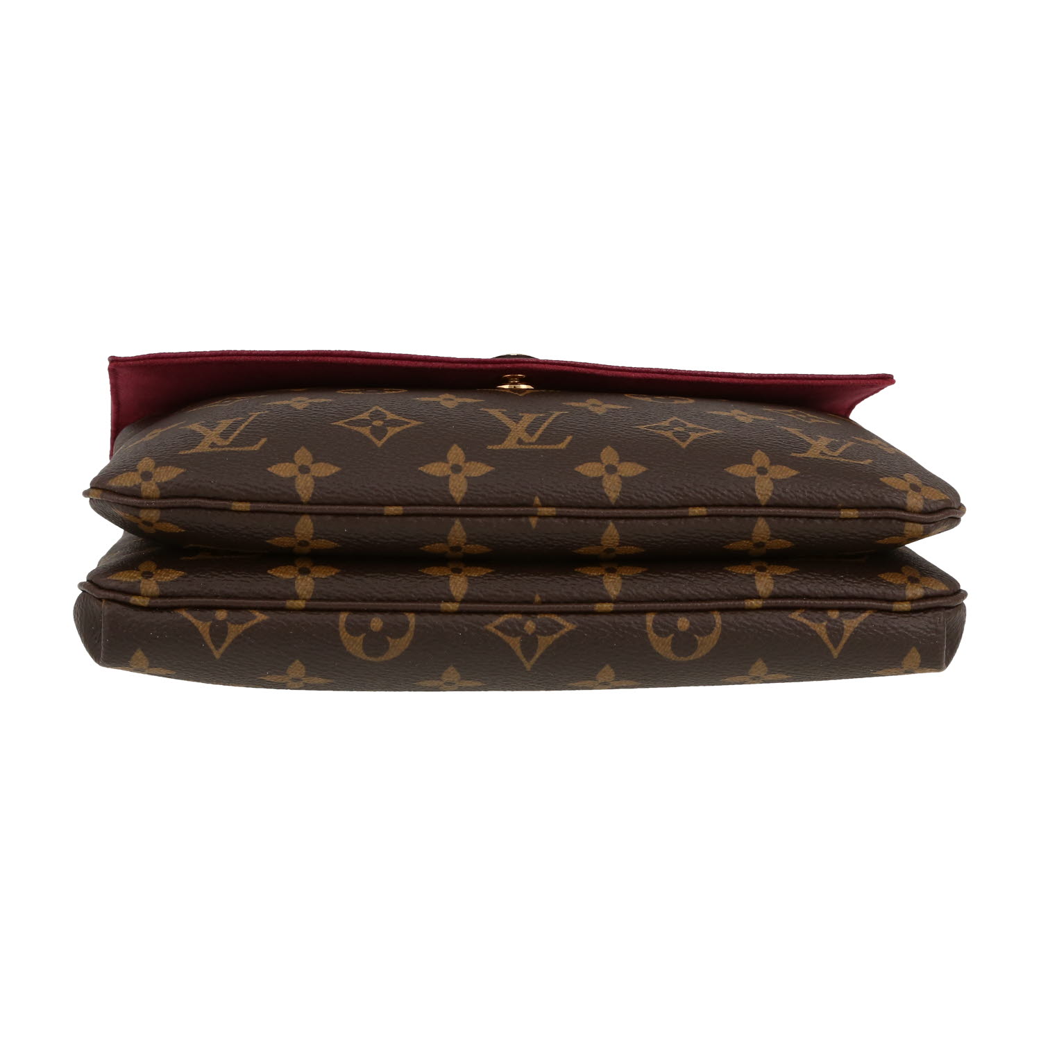 Sac bandoulière Louis Vuitton   en toile monogram et cuir bordeaux - Detail D1