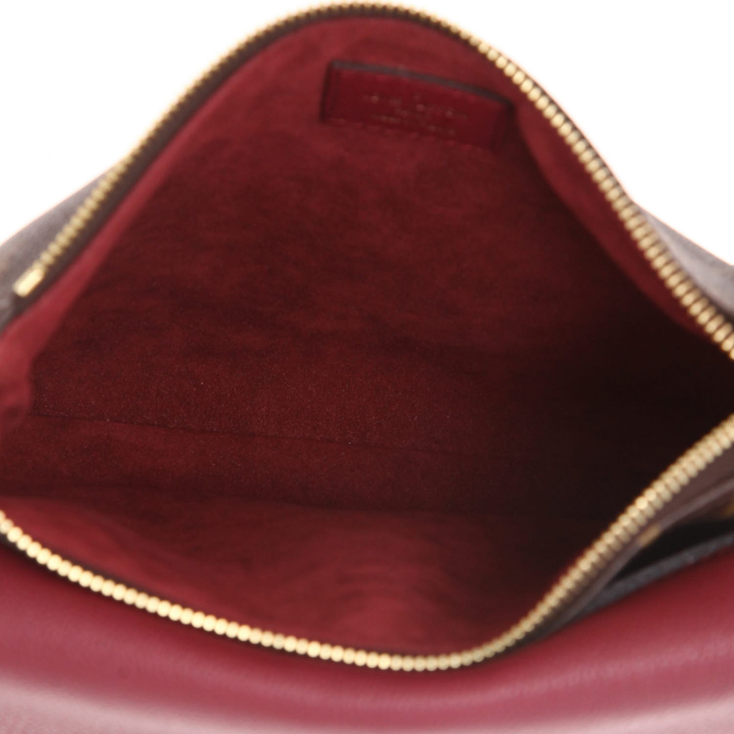 Louis Vuitton   shoulder bag  monogram canvas  and burgundy leather - Detail D4