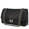 Chanel 2.55 handbag  in black burnished leather - 00pp thumbnail