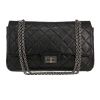 Chanel 2.55 handbag  in black burnished leather - 360 thumbnail