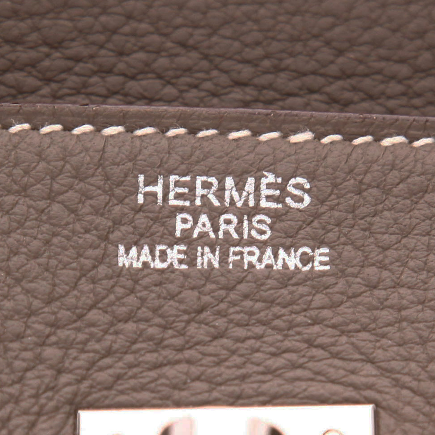 Sac à main Hermès  Birkin 35 cm en cuir togo étoupe - Detail D2