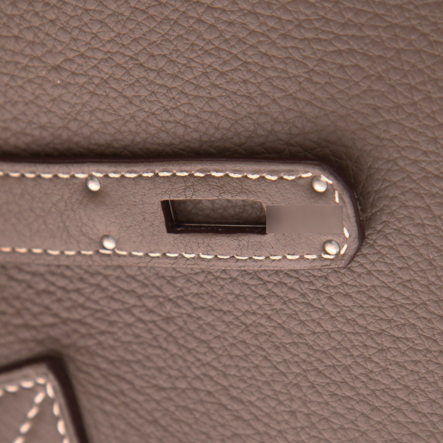 Hermès  Birkin 35 cm handbag  in etoupe togo leather - Detail D4
