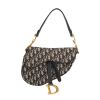 Dior  Saddle handbag  in navy blue monogram canvas Oblique  and navy blue leather - 360 thumbnail