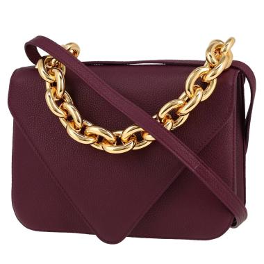Bolso bandolera Bottega Veneta  Mount modelo pequeño  en cuero color burdeos