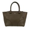 Prada  Twin Zip handbag  in khaki leather - 360 thumbnail