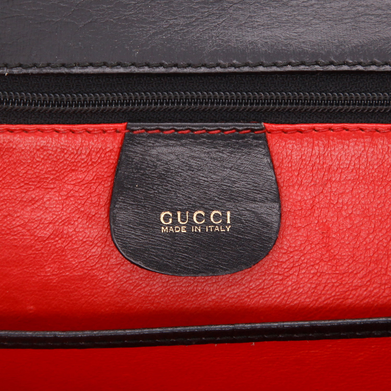 Sac à main Gucci  Bamboo en cuir noir et bambou - Detail D2