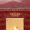 Hermès  Kelly 28 cm handbag  in red Braise porosus crocodile - Detail D2 thumbnail