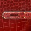 Hermès  Kelly 28 cm handbag  in red Braise porosus crocodile - Detail D4 thumbnail