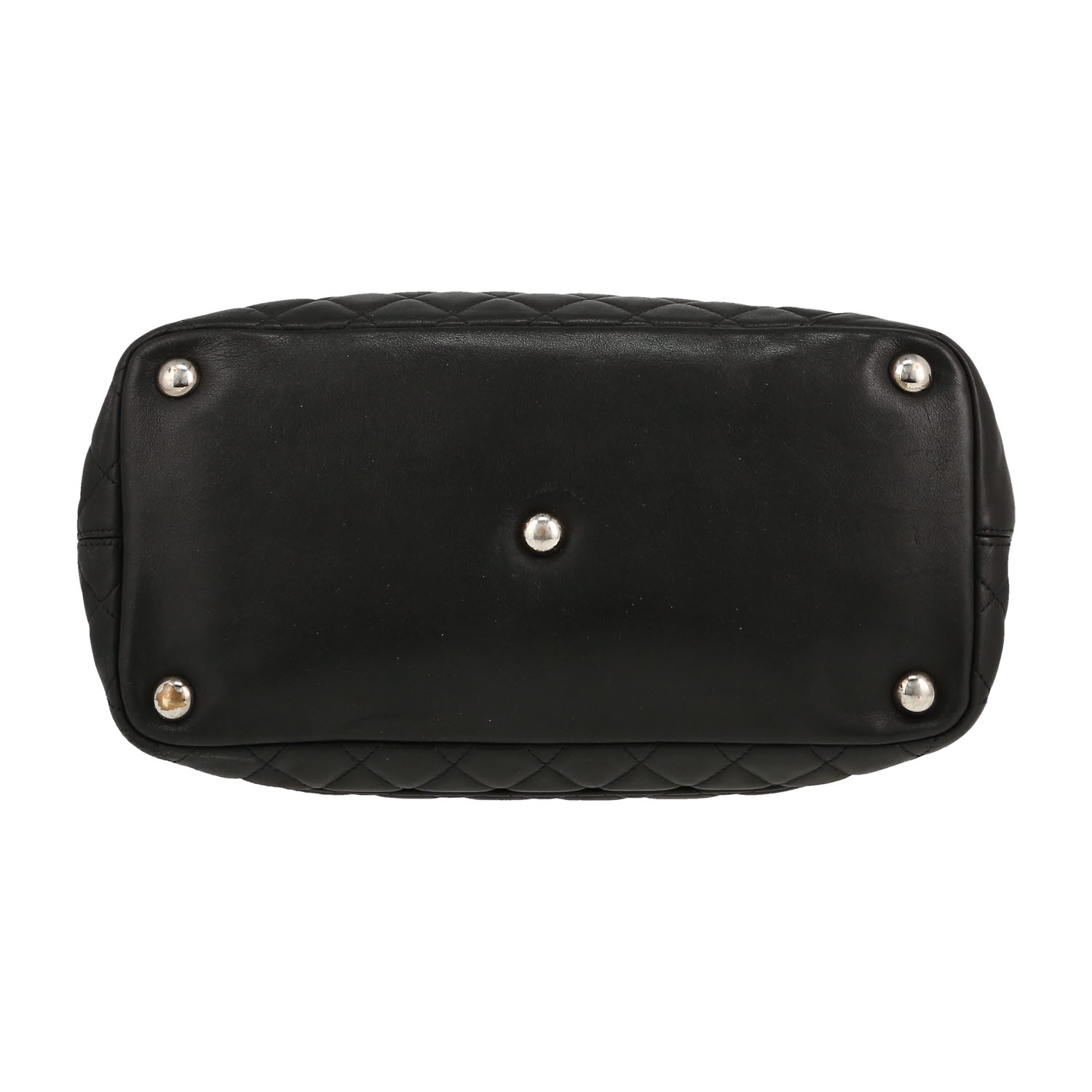 Chanel  Cambon handbag  in black quilted leather - Detail D1