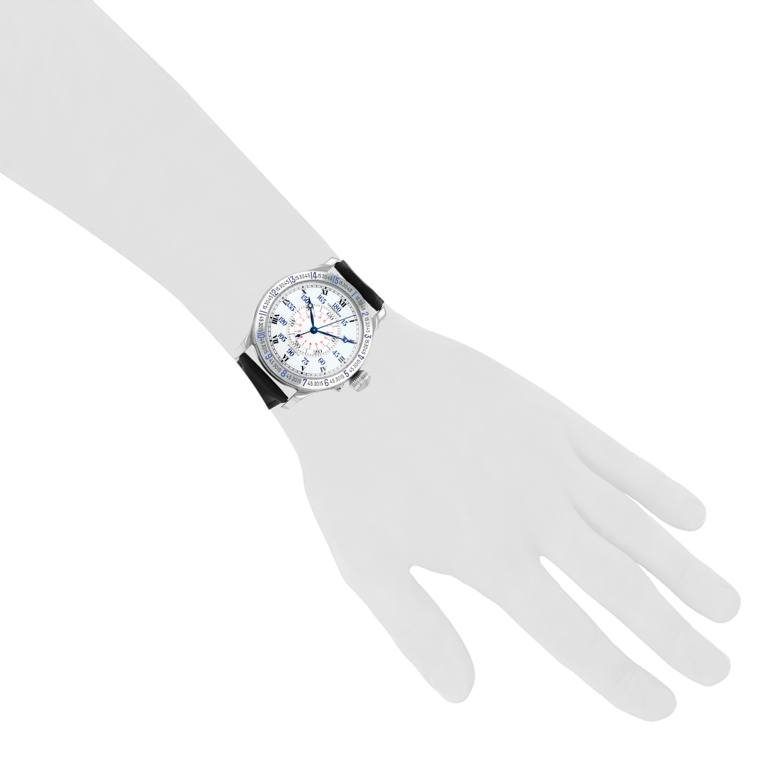 Longines Lindbergh Hour Angle  in stainless steel Ref: Longines - L2.678.4  Circa 2017 - Detail D1