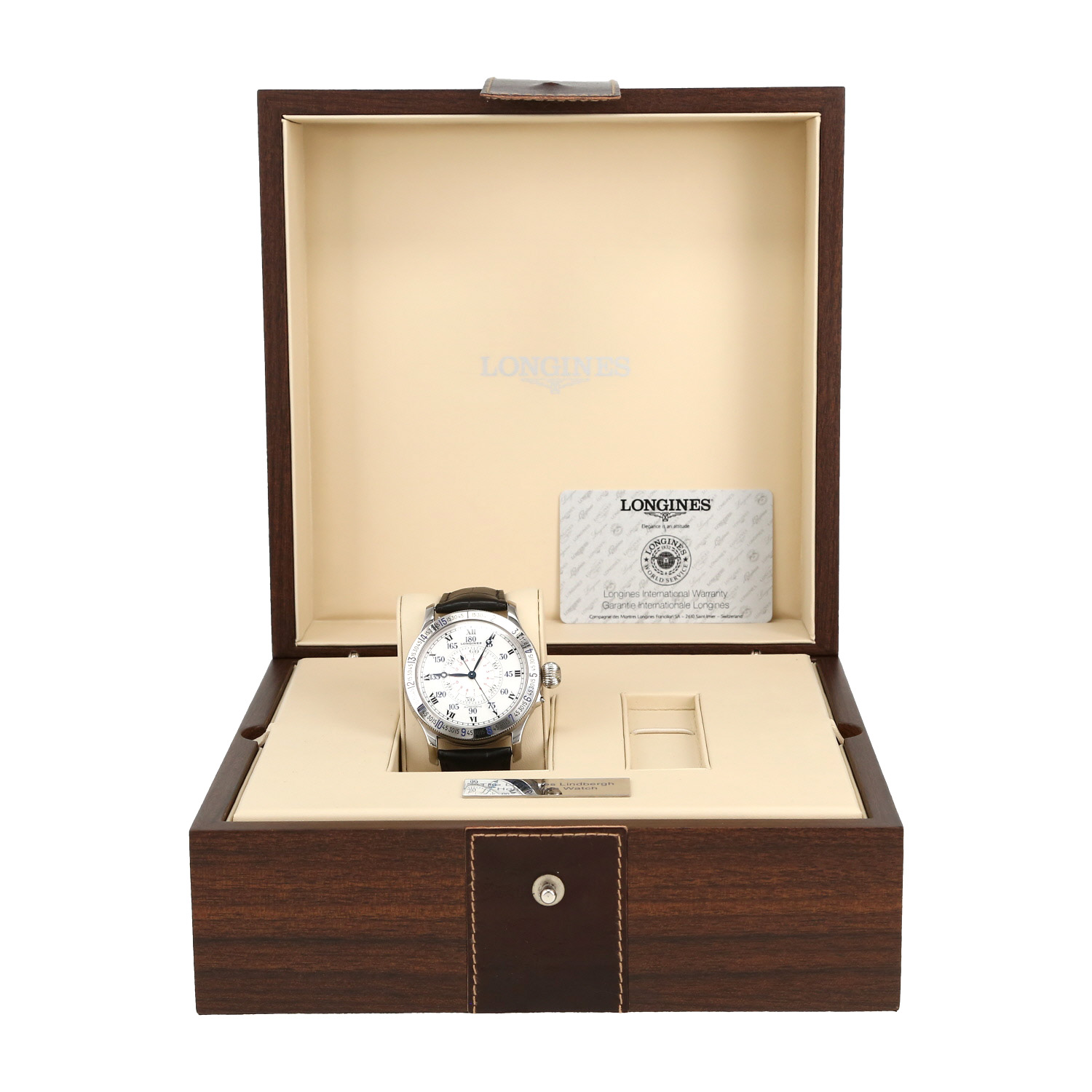 Longines Lindbergh Hour Angle  in stainless steel Ref: Longines - L2.678.4  Circa 2017