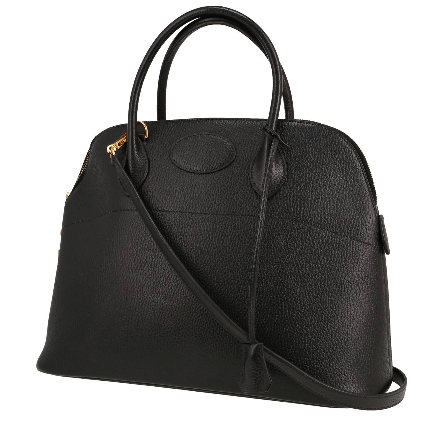 Bolide 37 cm Handbag In Black Ardenne Leather