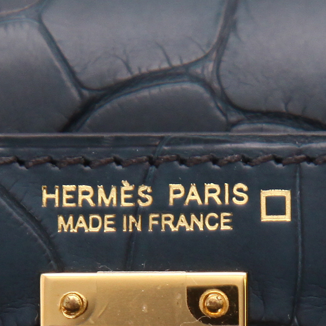 Hermès  Danse shoulder bag  in green alligator - Detail D2