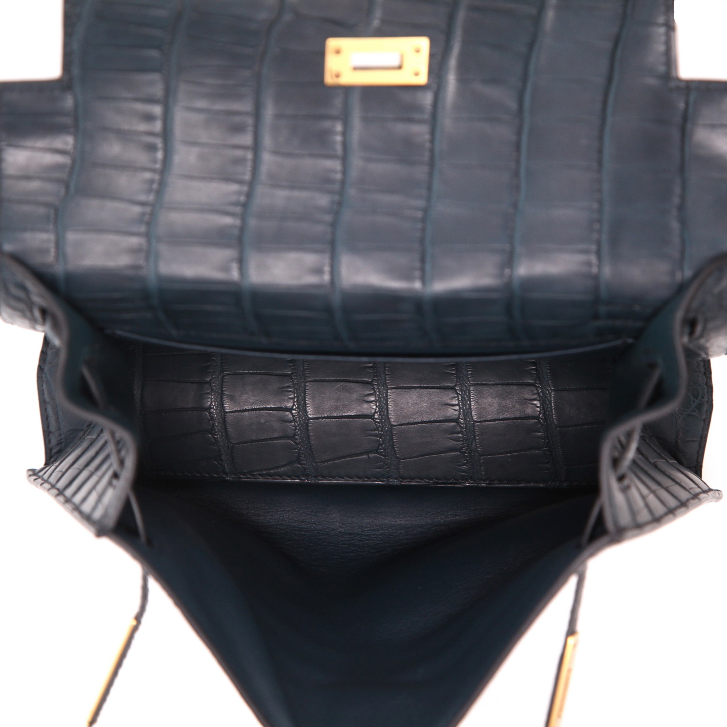 Hermès  Danse shoulder bag  in green alligator - Detail D3