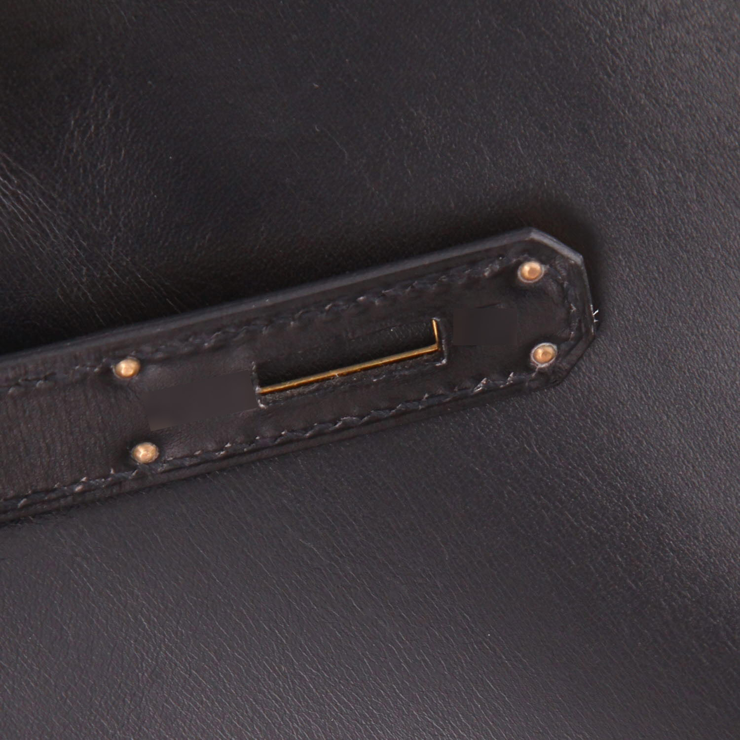 Hermès  Birkin 30 cm handbag  in black box leather - Detail D4
