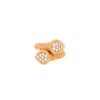 Boucheron Serpent Bohème S model ring in pink gold and diamonds - 360 thumbnail