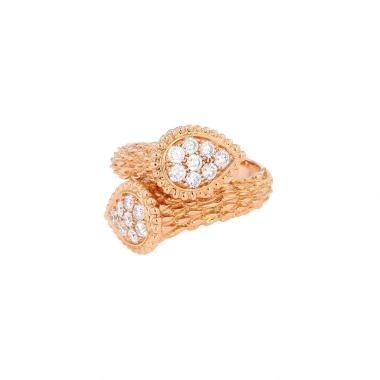 Sortija Boucheron Serpent Bohème talla S de oro rosa y diamantes