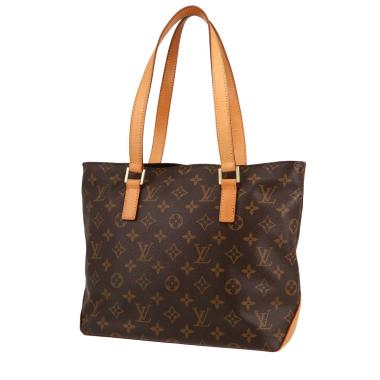 Shopping bag Louis Vuitton  Piano in tela monogram cerata e pelle naturale