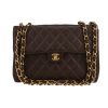 Chanel  Timeless Jumbo handbag  in brown quilted grained leather - 360 thumbnail