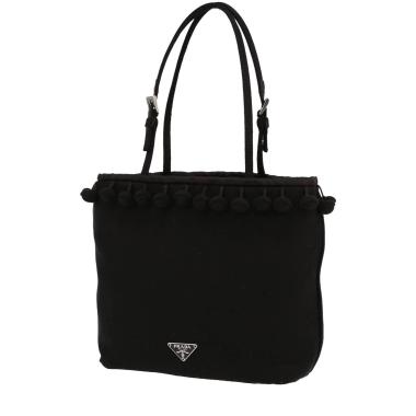 Prada   handbag  in black canvas