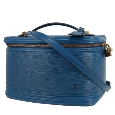 Vanity Louis Vuitton   en cuir épi bleu
