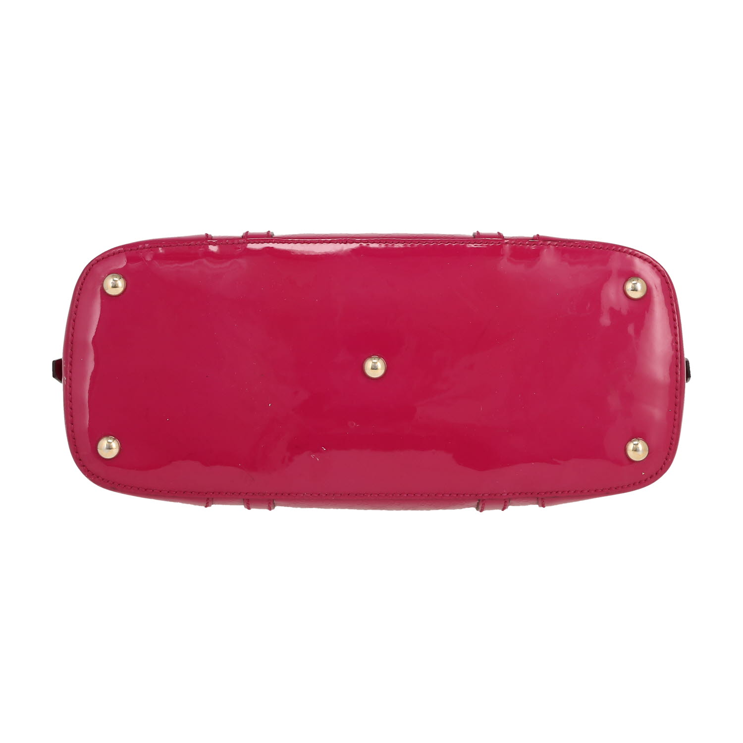 Bolso de mano Gucci  Microguccissima en charol rosa - Detail D1