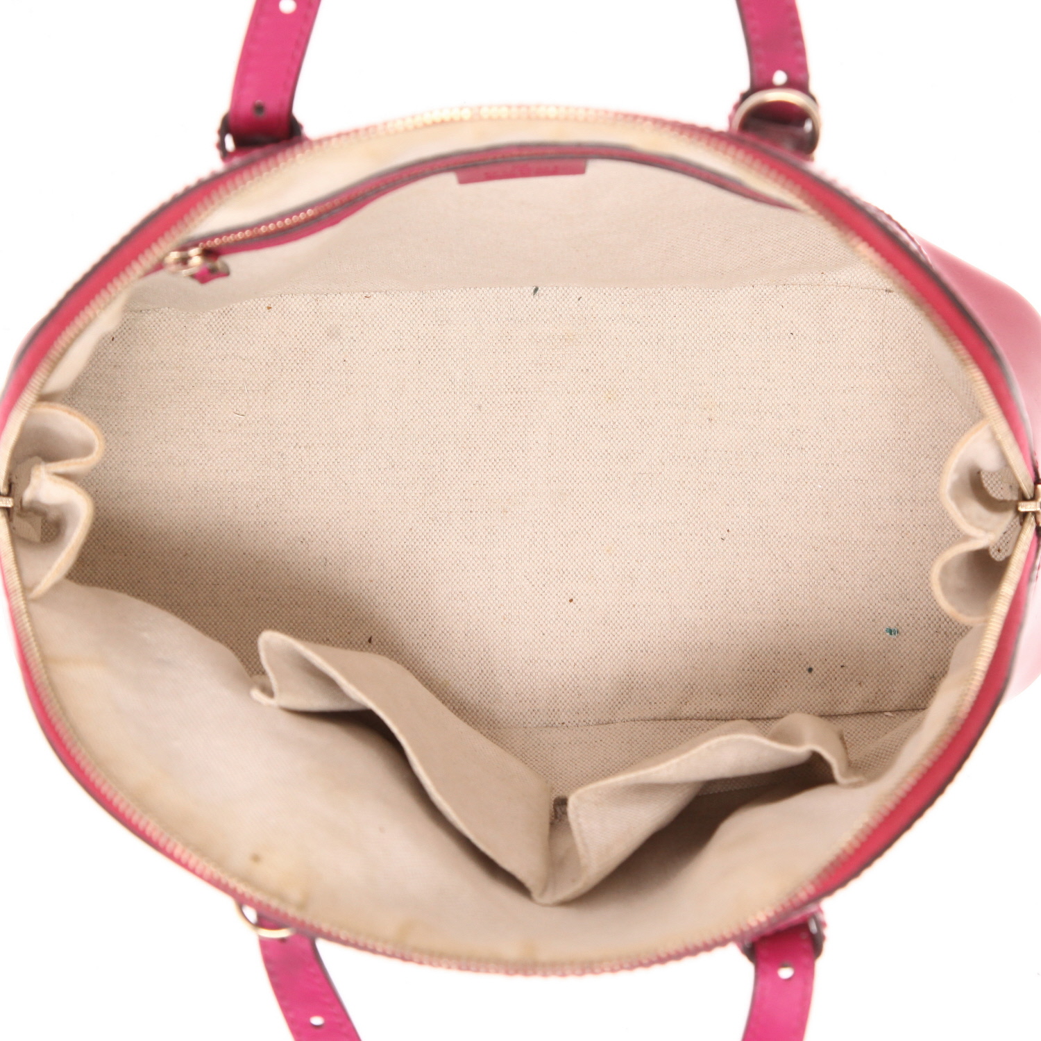 Bolso de mano Gucci  Microguccissima en charol rosa - Detail D3