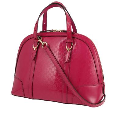 Bolso de mano Gucci  Microguccissima en charol rosa