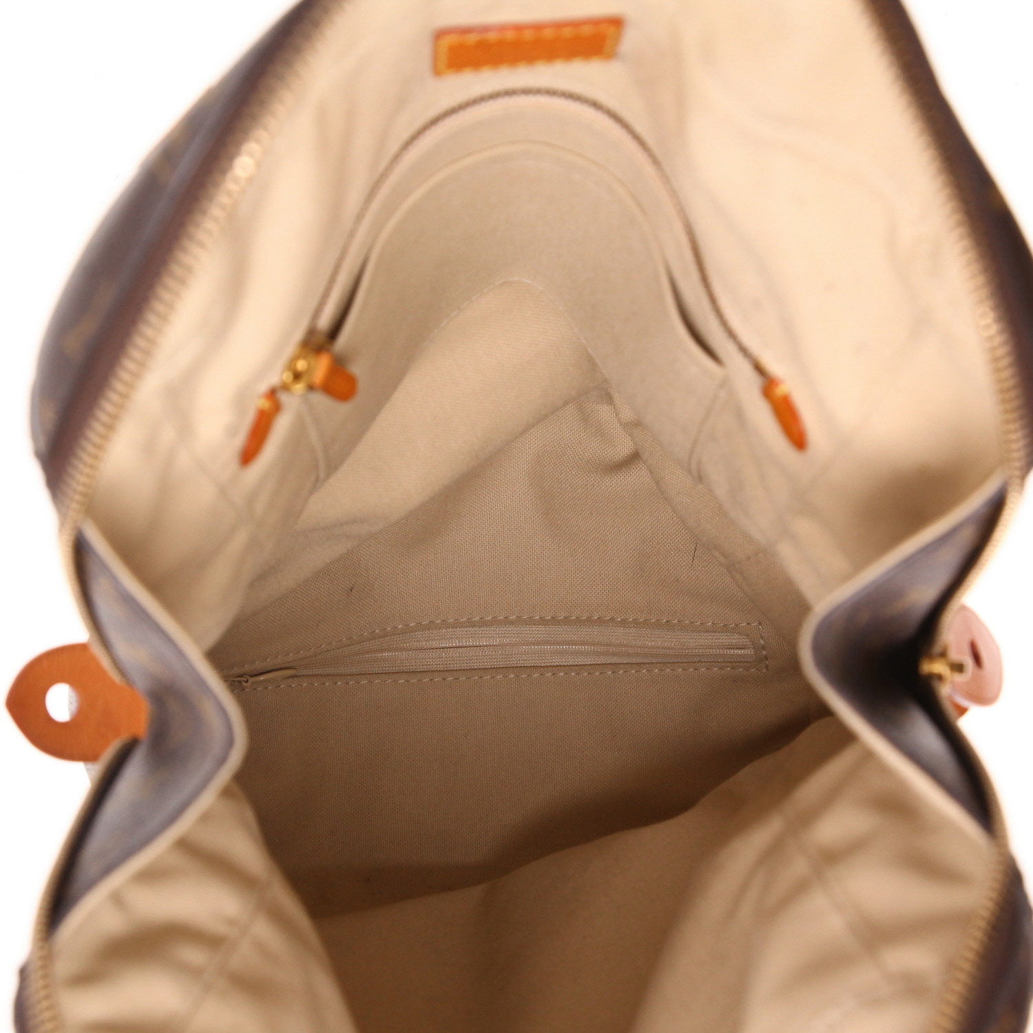 Borsa Louis Vuitton  Editions Limitées in tela monogram marrone e pelle naturale - Detail D3