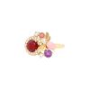Sortija Chaumet Attrape Moi Si Tu M'Aimes de oro rosa, diamantes y piedras de colores, de amatista y en turmalina rosa - 00pp thumbnail
