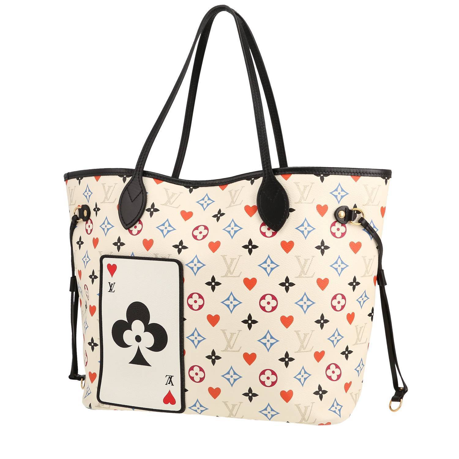 Louis Vuitton Neverfull Editions Limitees medium model shopping bag multicolor monogram canvas and black leather