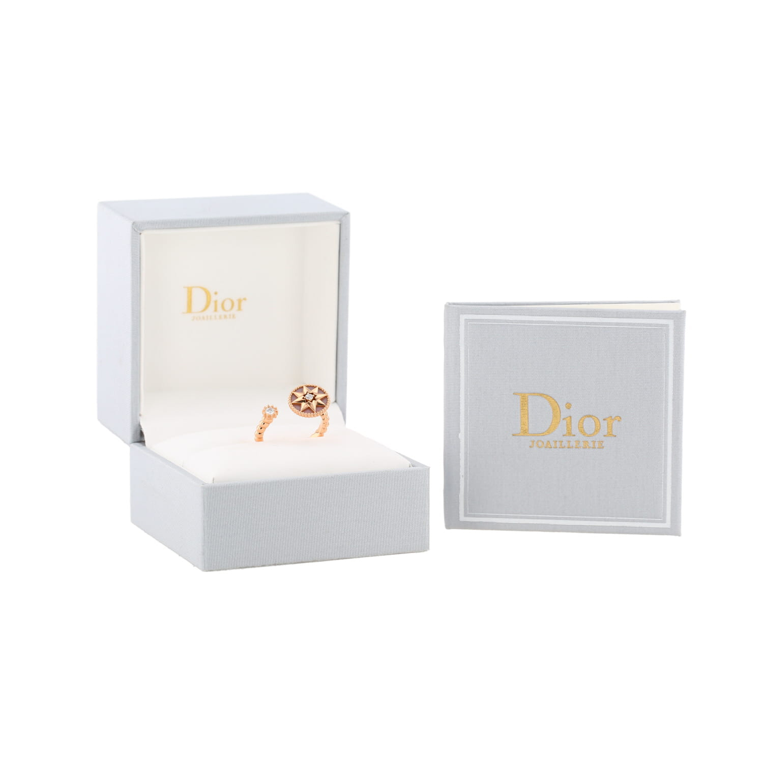 Bague ouverte Dior Rose des vents en or rose, opale et diamants - Detail D2