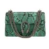 Gucci  Dionysus bag worn on the shoulder or carried in the hand  in green and black python - 360 thumbnail