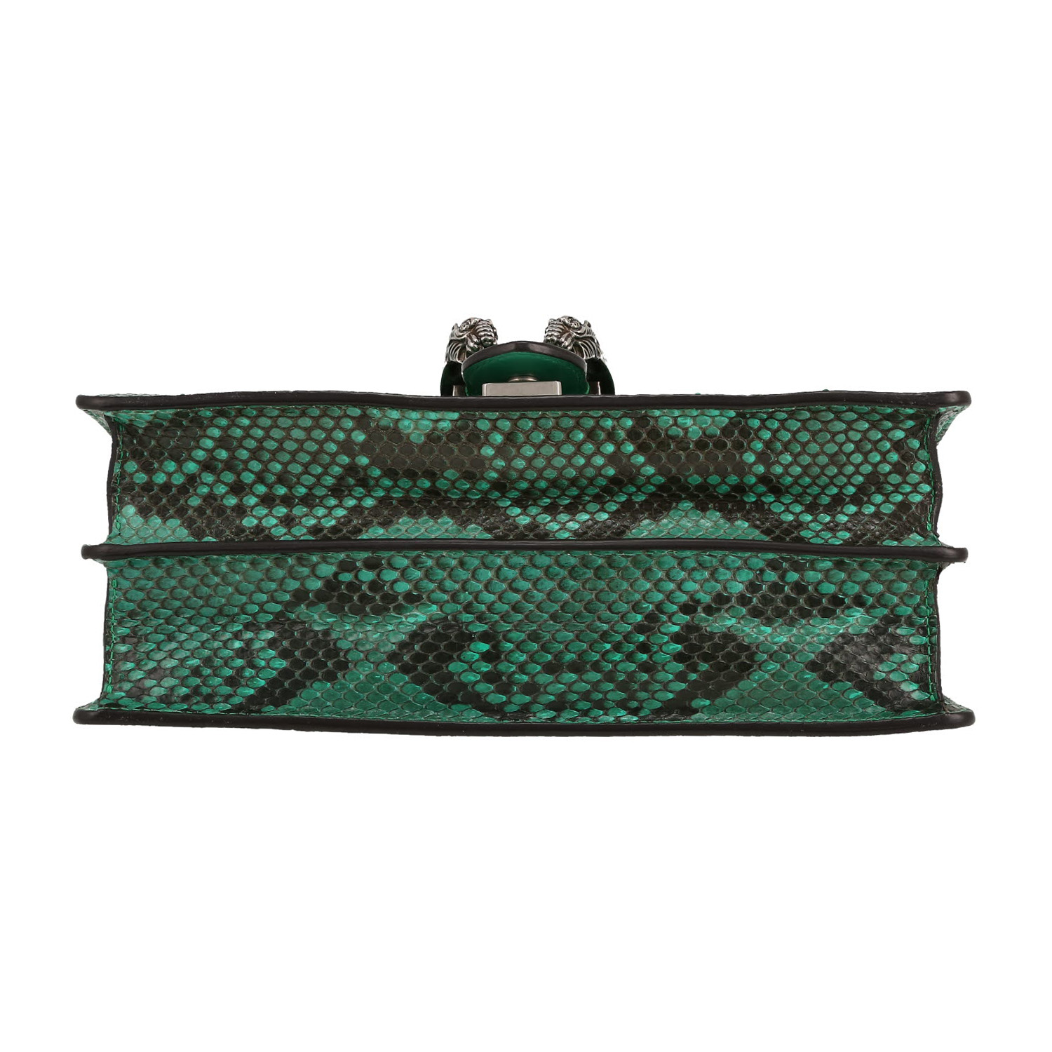 Gucci  Dionysus bag worn on the shoulder or carried in the hand  in green and black python - Detail D1