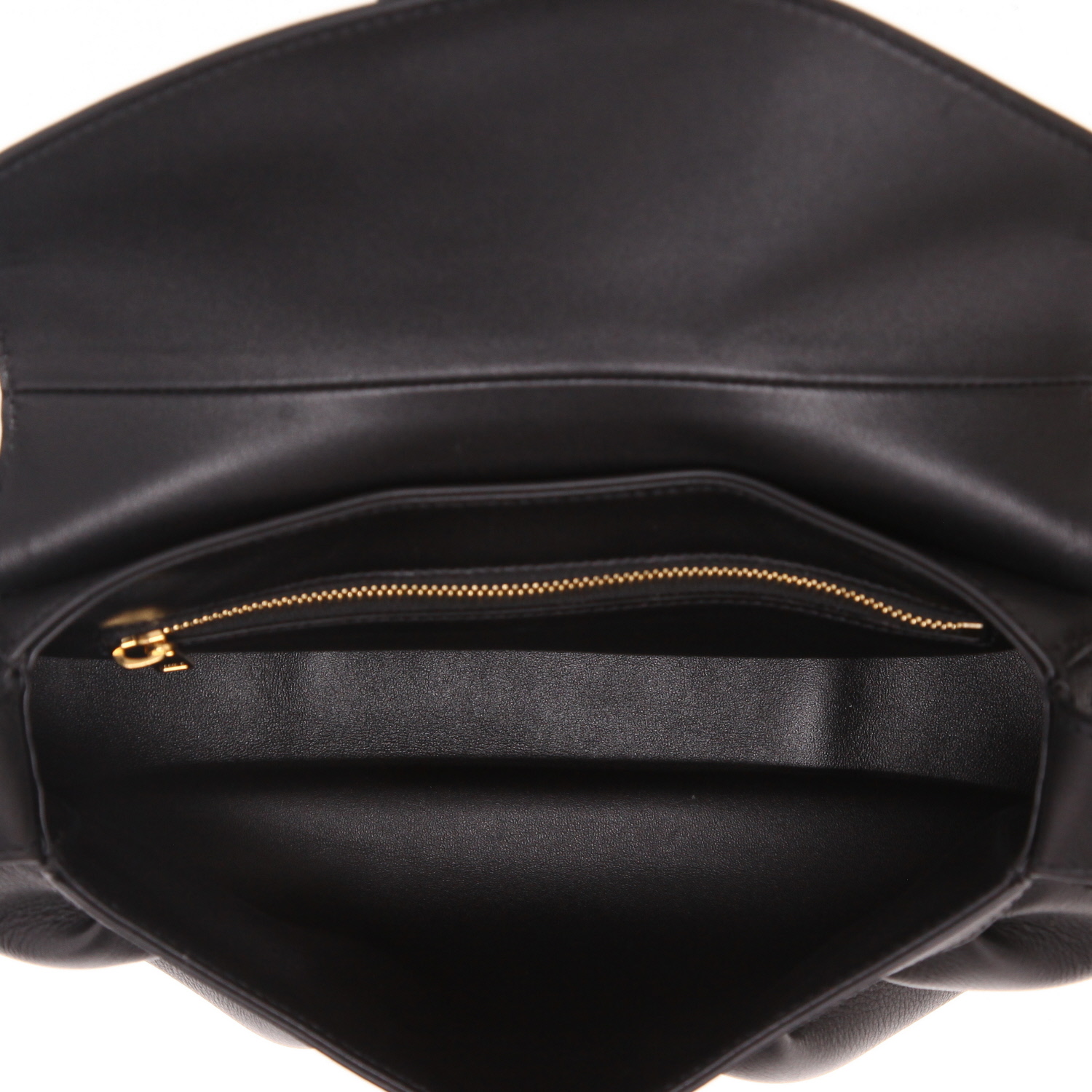 Bolso de mano Celine  Polly modelo mediano  en cuero negro - Detail D3