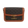 Celine  Triomphe shoulder bag  in brown "Triomphe" canvas  and brown leather - 360 thumbnail