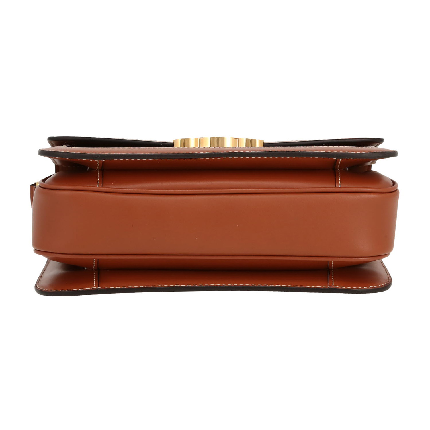 Borsa a tracolla Celine  Triomphe in tela "Triomphe" marrone e pelle marrone - Detail D1