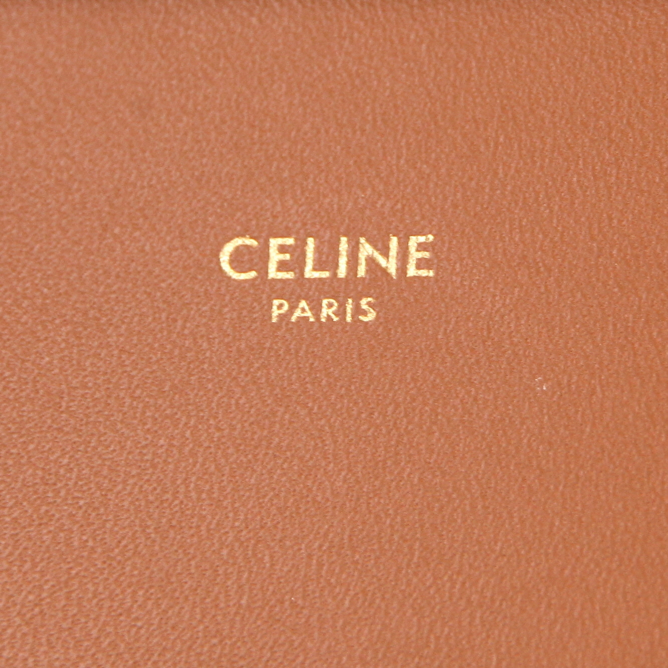 Borsa a tracolla Celine  Triomphe in tela "Triomphe" marrone e pelle marrone - Detail D2