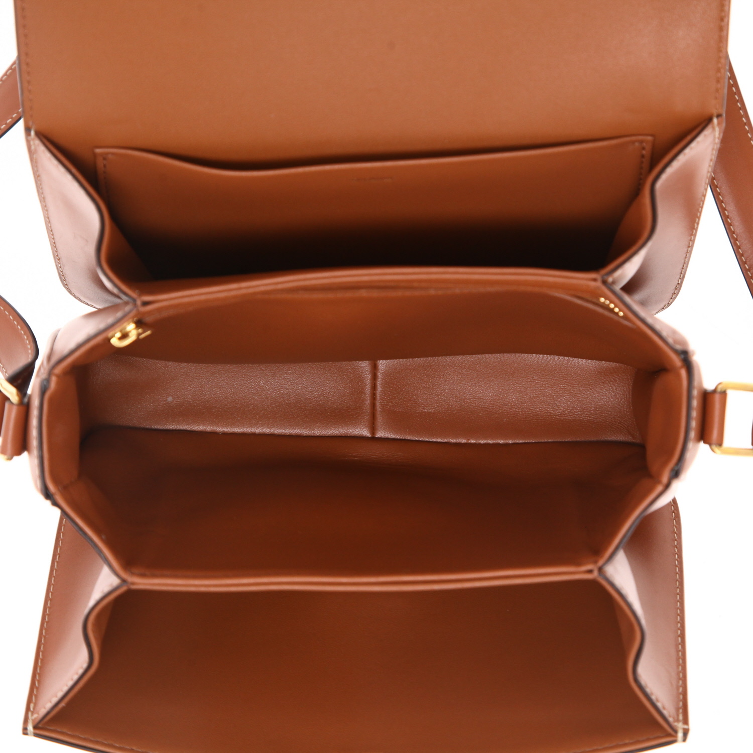 Celine  Triomphe shoulder bag  in brown "Triomphe" canvas  and brown leather - Detail D3
