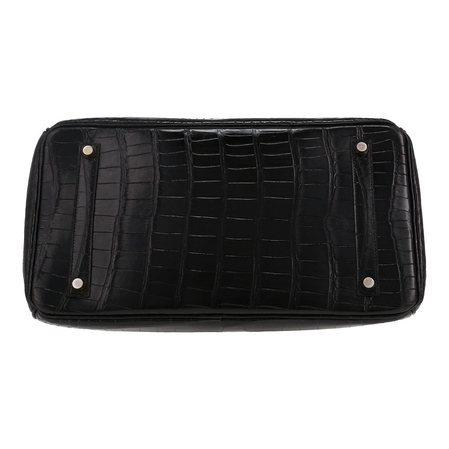 Hermès  Birkin 35 cm handbag  in black porosus crocodile - Detail D1