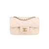 Bolso bandolera Chanel  Mini Timeless en cuero granulado acolchado beige - 360 thumbnail