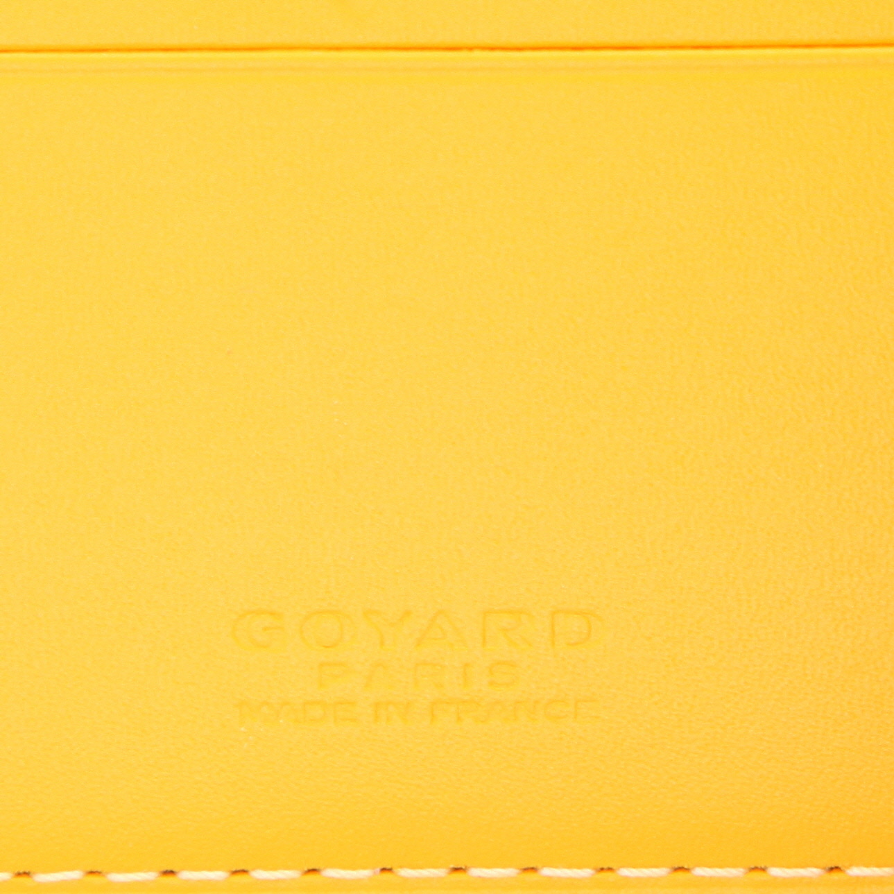 Portefeuille Goyard   en toile Goyardine jaune et cuir jaune - Detail D2