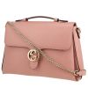 Bolso bandolera Gucci  Interlocking G en cuero granulado rosa - 00pp thumbnail