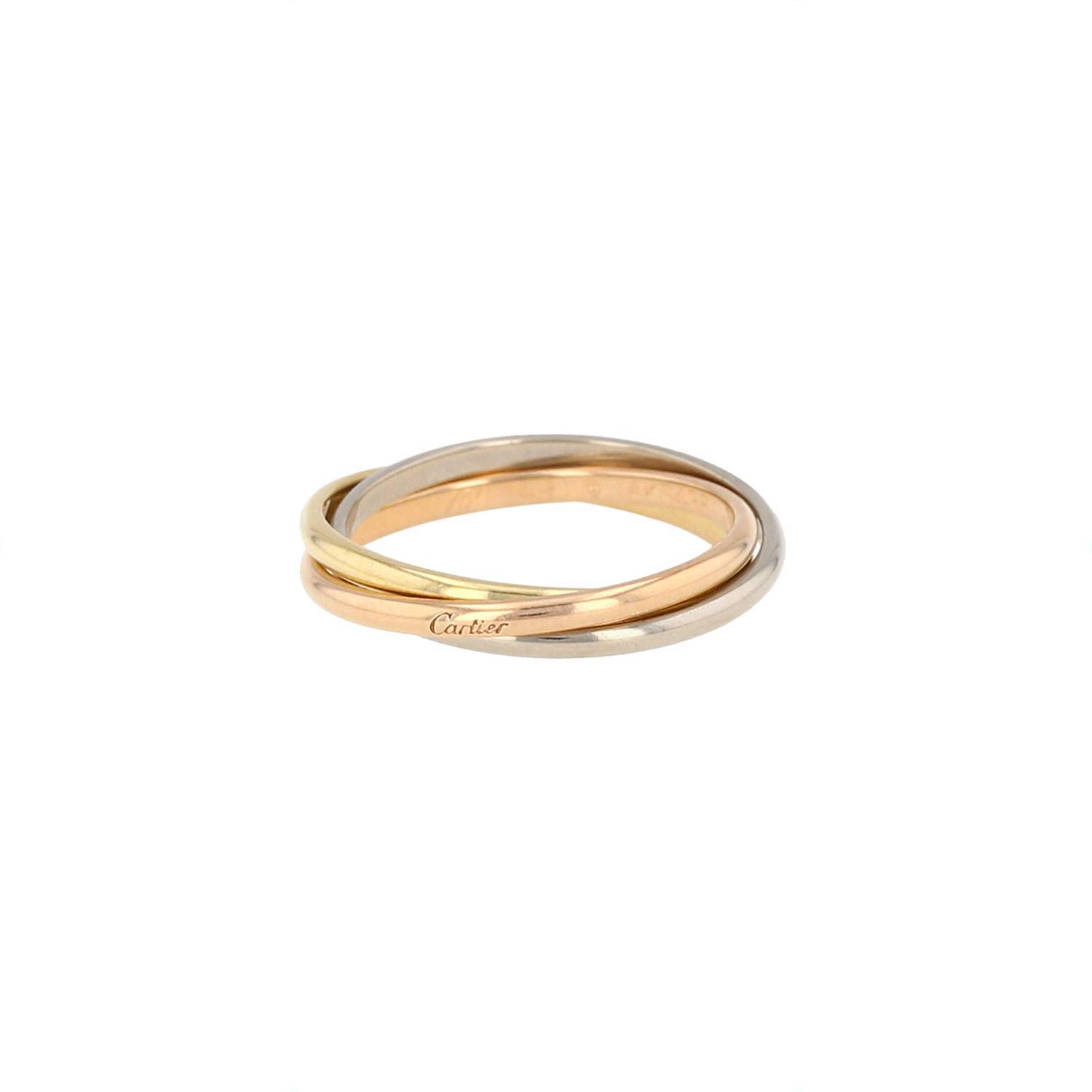 bague cartier trinity taille xs en 3 ors, taille 49