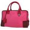 Sac à main Loewe  Amazona en cuir tricolore rose bordeaux et rouge - 00pp thumbnail