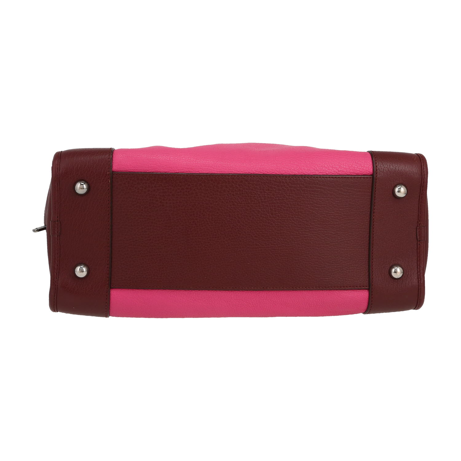 Borsa Loewe  Amazona in pelle tricolore rosa bordeaux e rossa - Detail D1